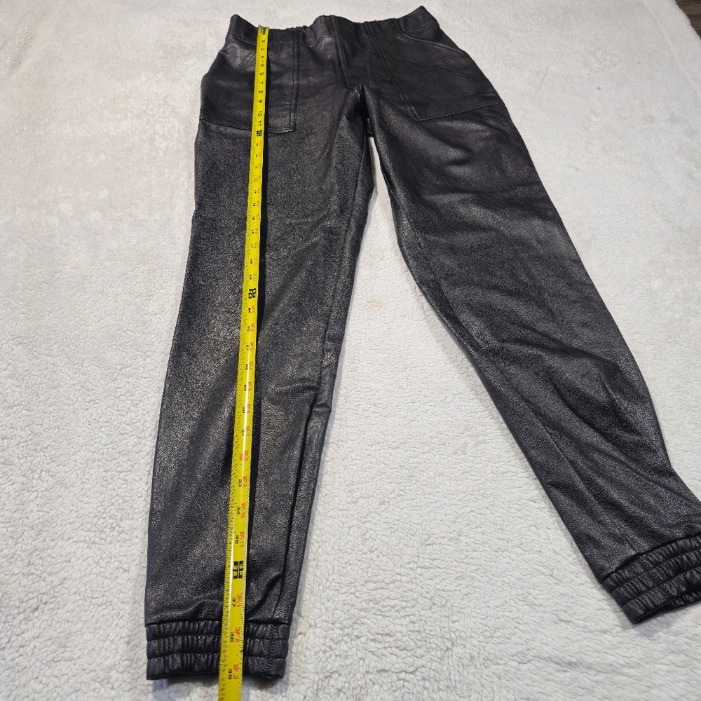 Spanx Faux Leather Brown Jogger Size M - Picture 10 of 11